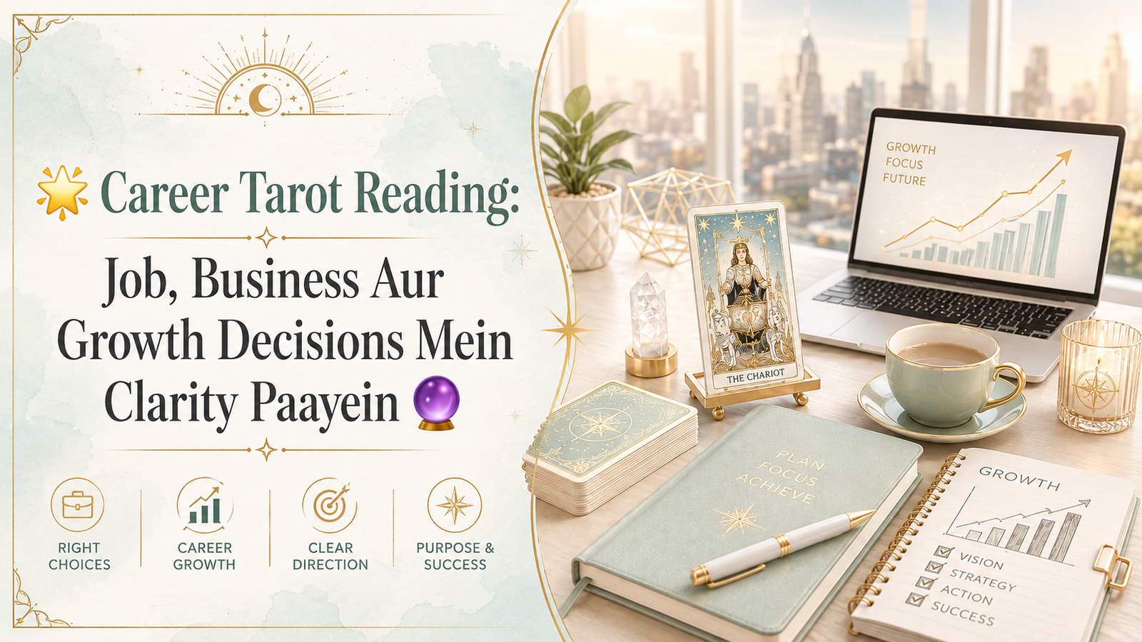🌟 Career Tarot Reading: Job, Business Aur Growth Decisions Mein Clarity Paayein 🔮