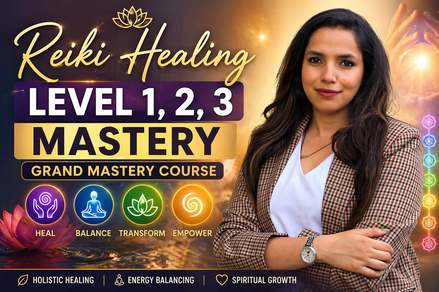 Reiki Healing Level 1,2,3 Mastry, Grand Mastry course
