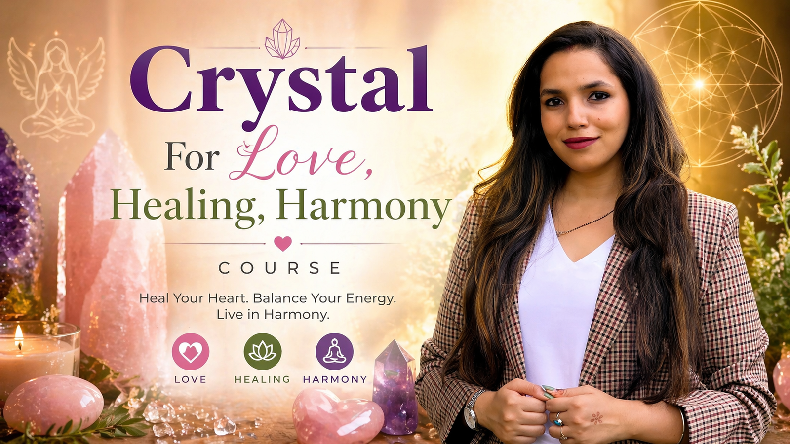 Crystal For Love, Healing, Harmony course