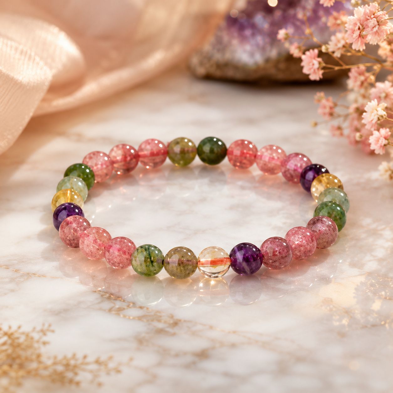 Multi Color Strawberry Bracelets