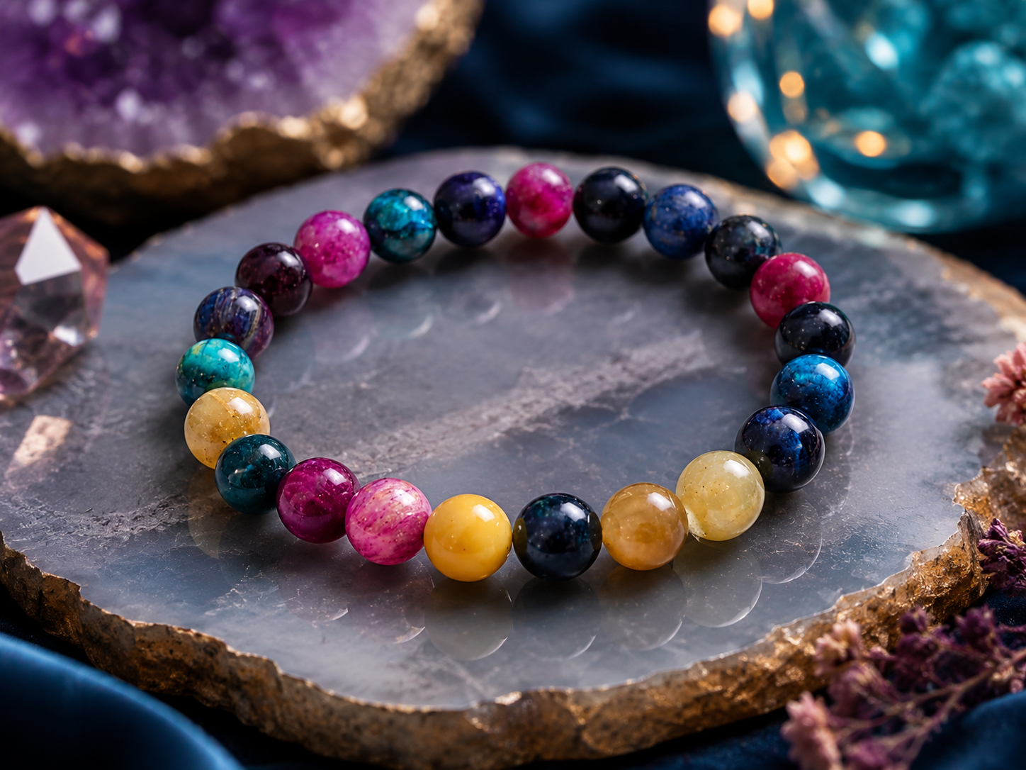 Bracelet Beads 8 MM Seven Chkara