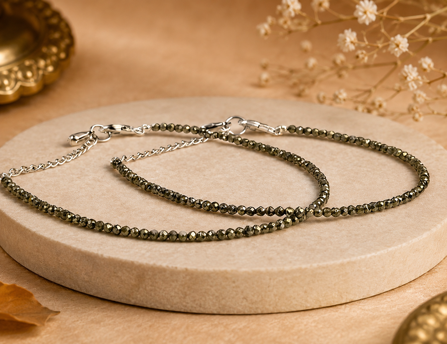 Pyrite Anklet