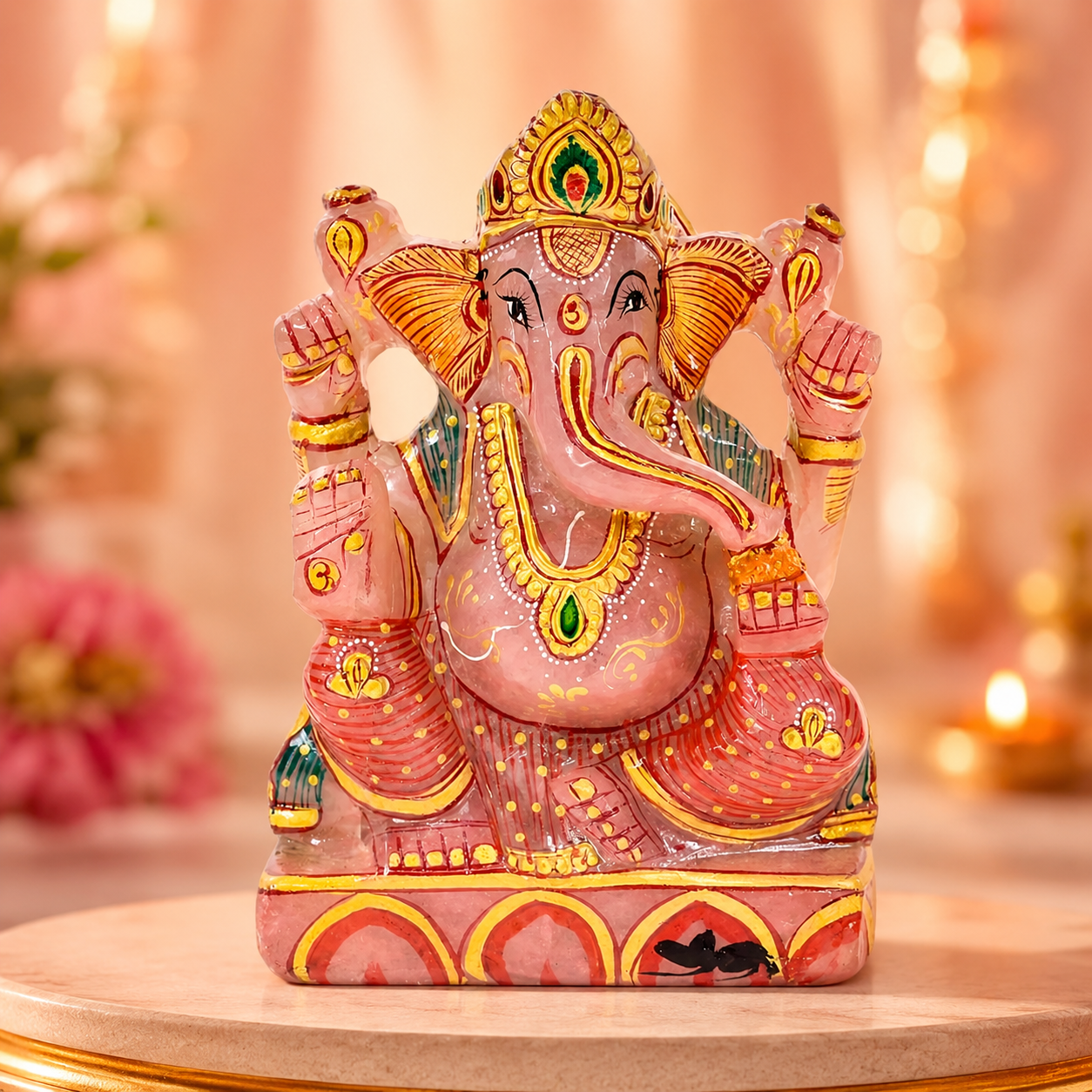 Rose Quartz Ganesha