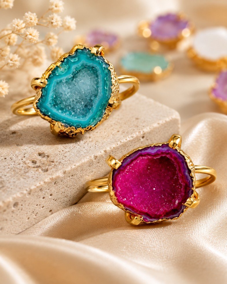 Double Crystal Ring