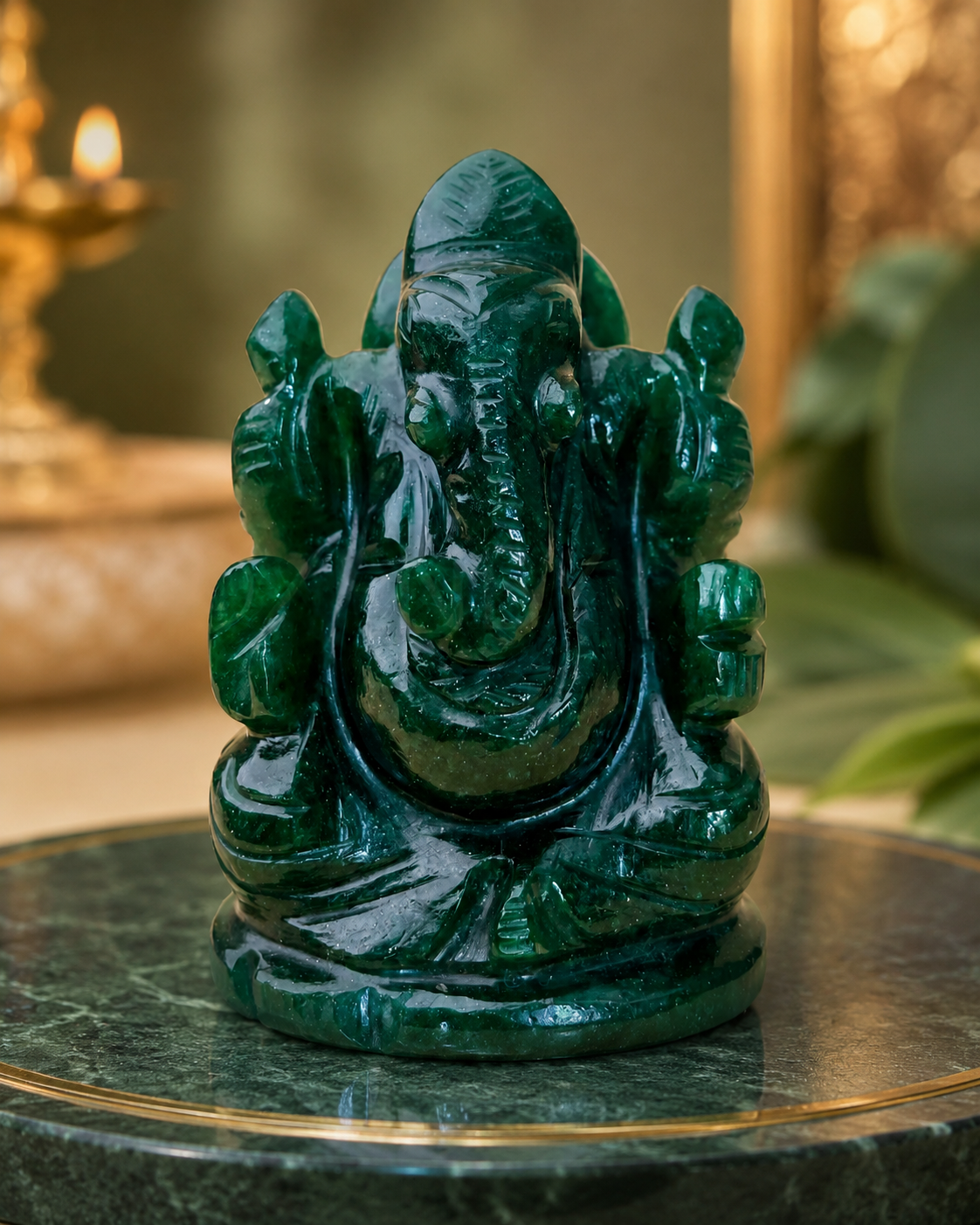 Green Jade Ganesha