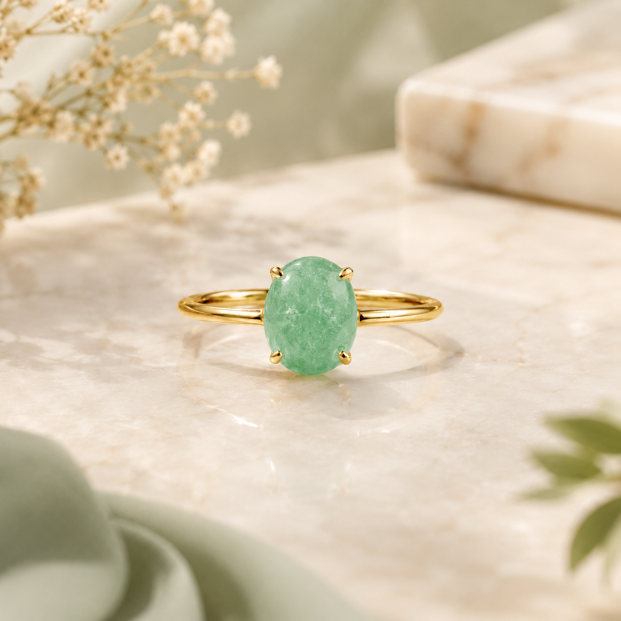 Green Aventurine Ring