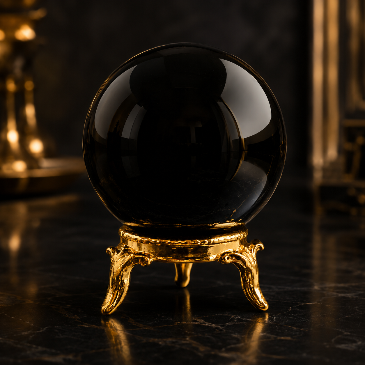 Black Tourmuline Crystal Ball