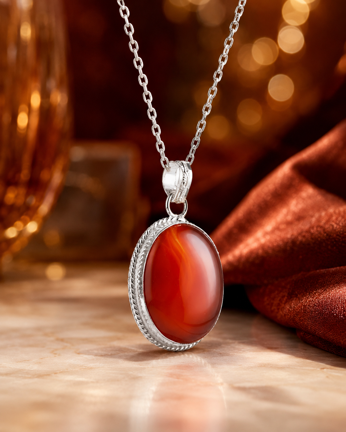 Carnelian Crystal Pendants