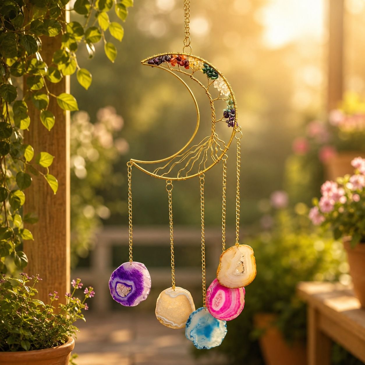 Multiple Colour Crystal Hanging
