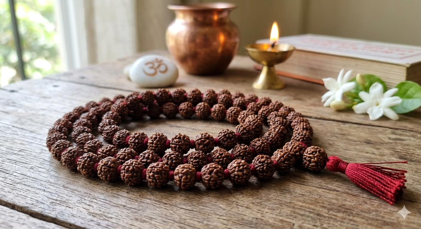 5 Mukhi Mala 108 Beads Mala