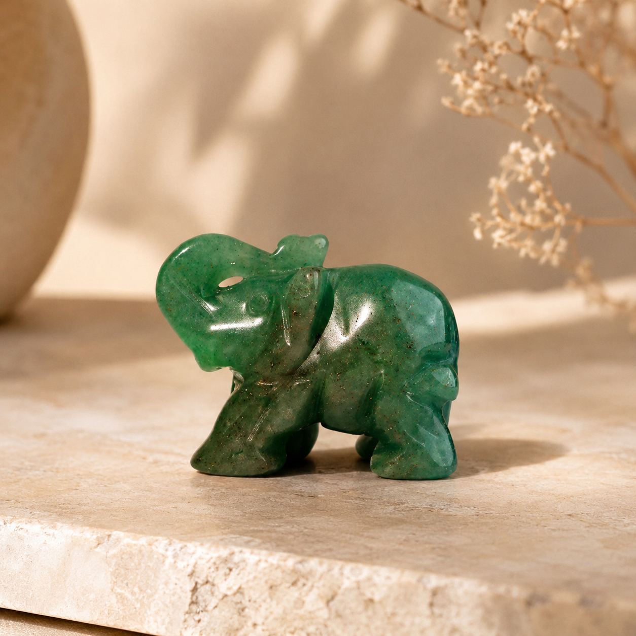 Crystal Elephant Green Aventurine